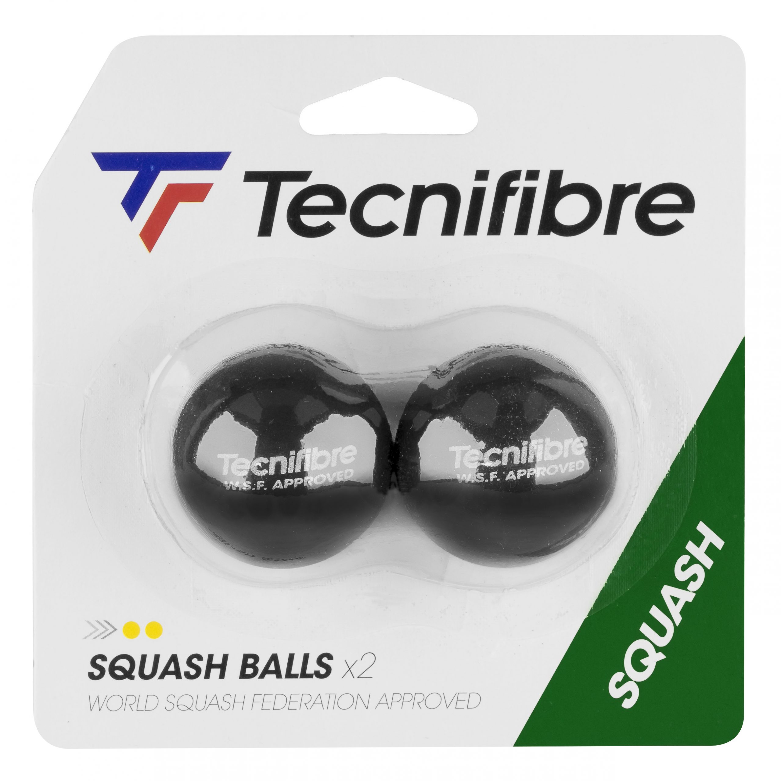 Tecnifibre Squashbal Pro Double Yellow Dot (2-delig) 1